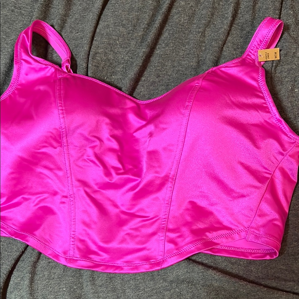 Pink Supportive top with Wide Straps